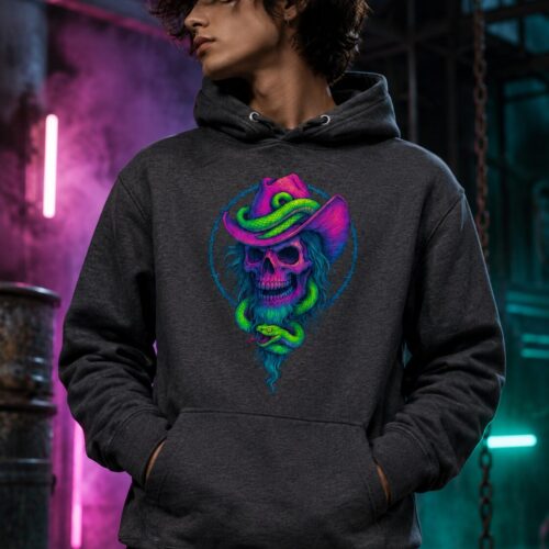 Psychedelischer Schlangen Cowboy Unisex-Kapuzenpullover – Hoodies – SHiiRTS