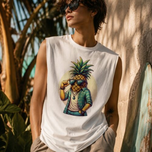 Coole Ananas Vibes Muskelshirt – Tank Tops – SHiiRTS