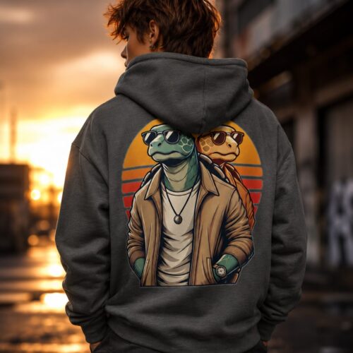 Retro Turtle Brothers Premium-Zip-Hoodie – Zip-Hoodies – SHiiRTS