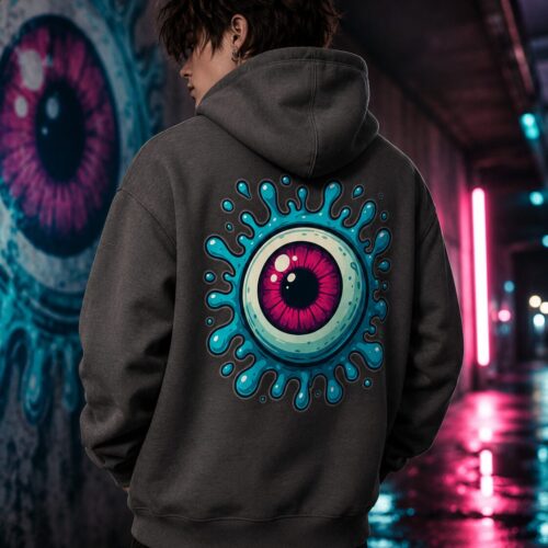 Psychedelisches Splash Auge Premium-Zip-Hoodie – Zip-Hoodies – SHiiRTS