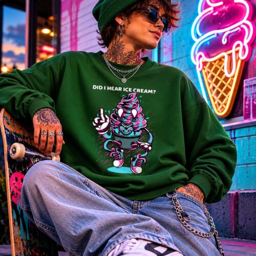 Crazy Icecream Monster Unisex-Premium-Pullover – Pullover – SHiiRTS