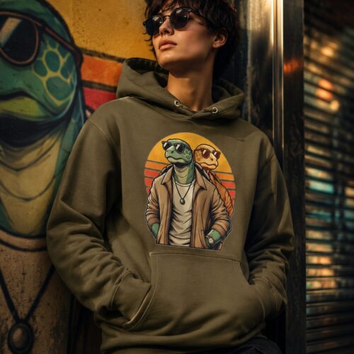 Retro Turtle Brothers Unisex-Kapuzenpullover – Hoodies – SHiiRTS