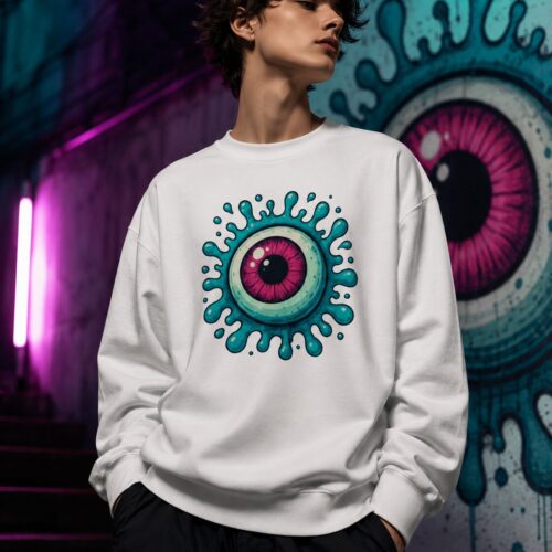 Psychedelisches Splash Auge Unisex-Premium-Pullover – Pullover – SHiiRTS