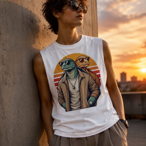 Retro Turtle Brothers Muskelshirt – Tank Tops – SHiiRTS
