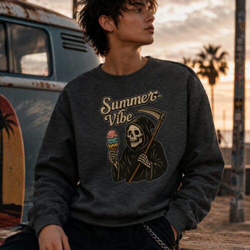 Summer Vibe Reaper Unisex-Premium-Pullover – Pullover – SHiiRTS