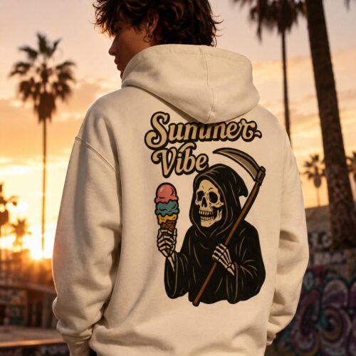 Summer Vibe Reaper Premium-Zip-Hoodie – Zip-Hoodies – SHiiRTS