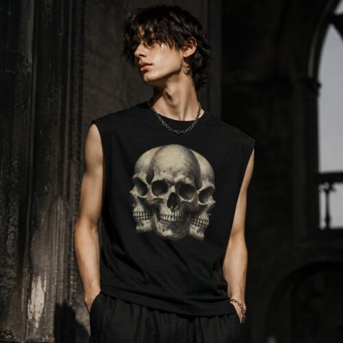 Dreifacher Totenschädel Muskelshirt – Tank Tops – SHiiRTS