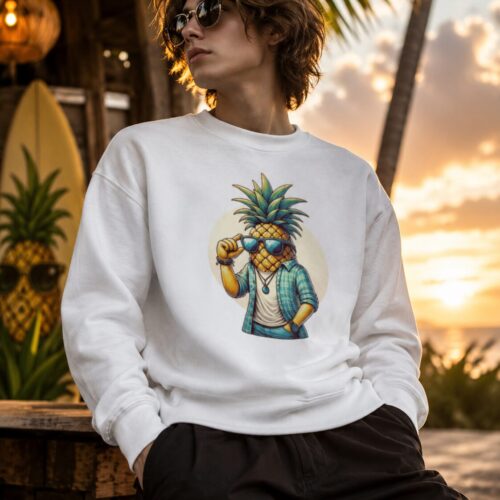 Coole Ananas Vibes Unisex-Premium-Pullover – Pullover – SHiiRTS