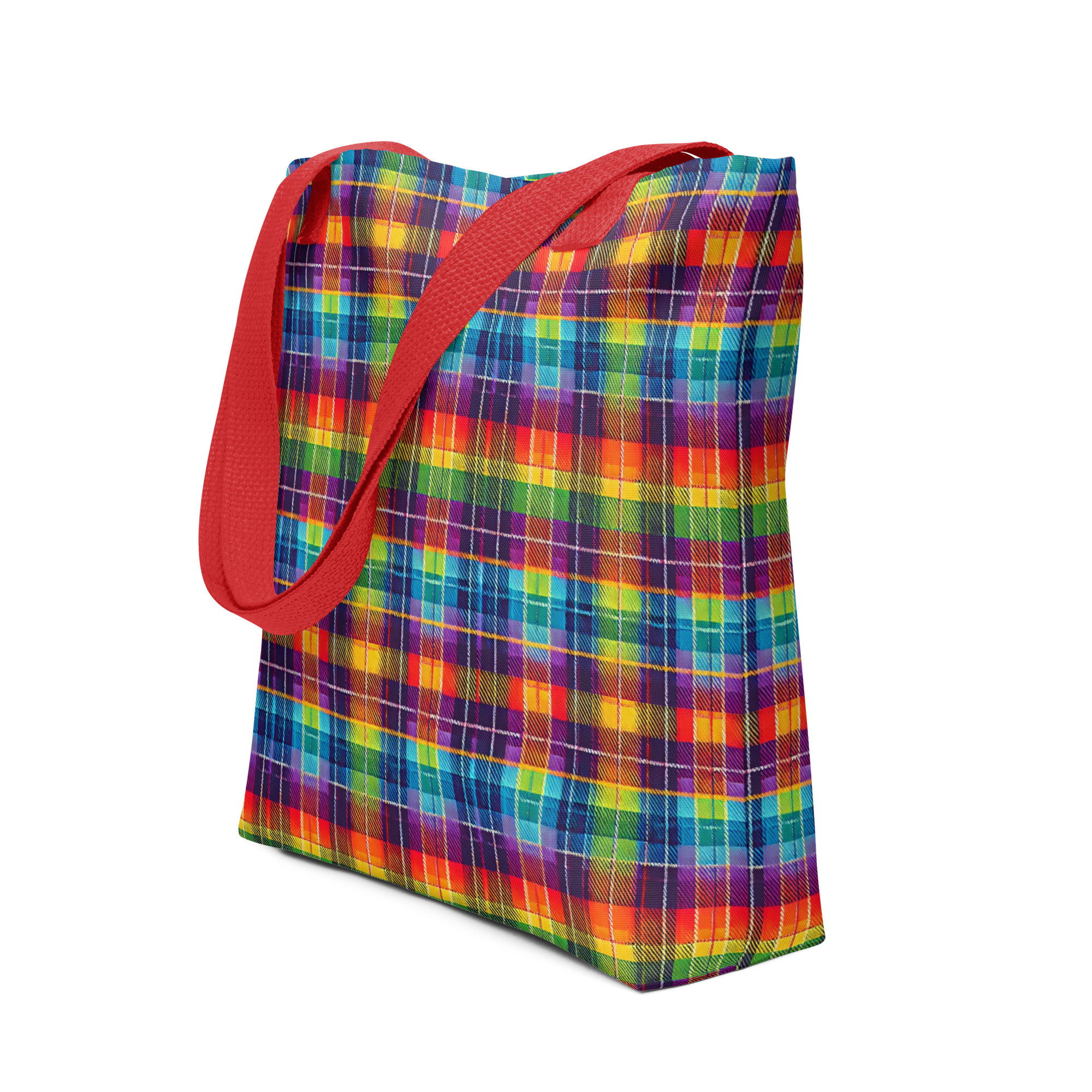 Regenbogen Tartan Explosion Stoffbeutel – Taschen – SHiiRTS Regenbogen Tartan Explosion Stoffbeutel – Taschen – SHiiRTS
