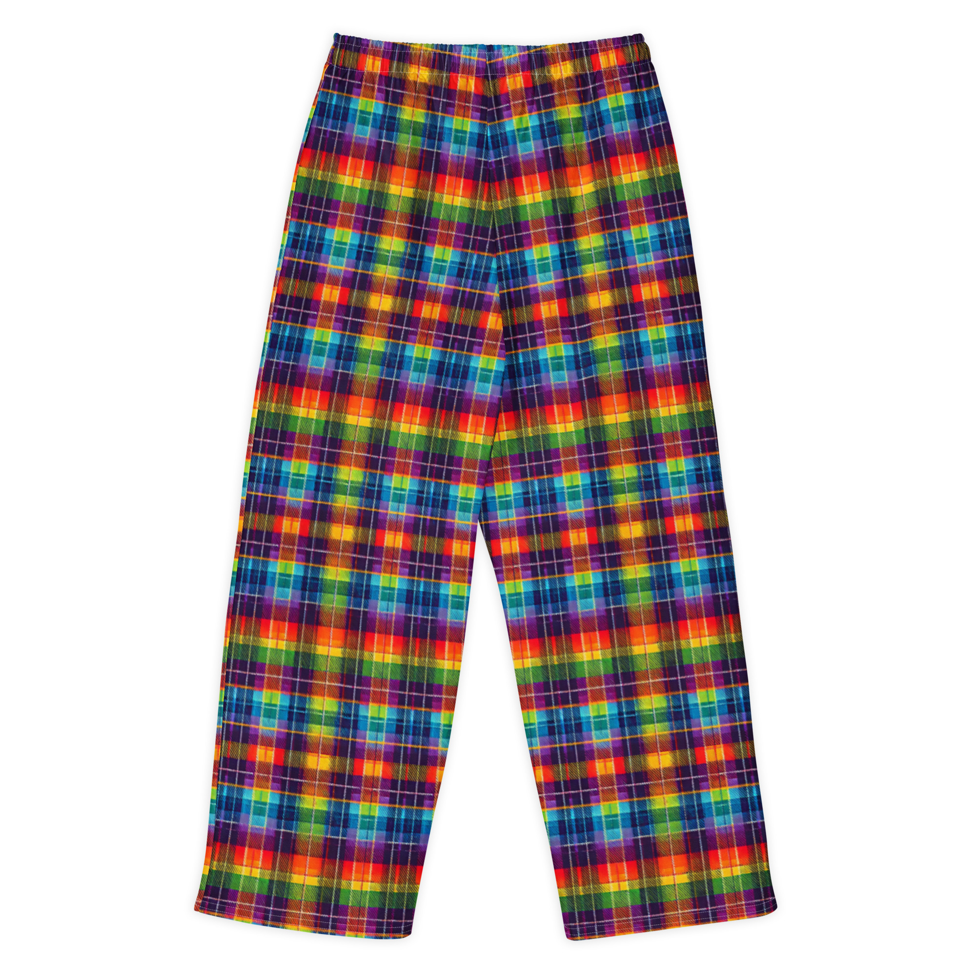 Regenbogen Tartan Explosion Baumwollhose – Hosen – SHiiRTS Regenbogen Tartan Explosion Baumwollhose – Hosen – SHiiRTS