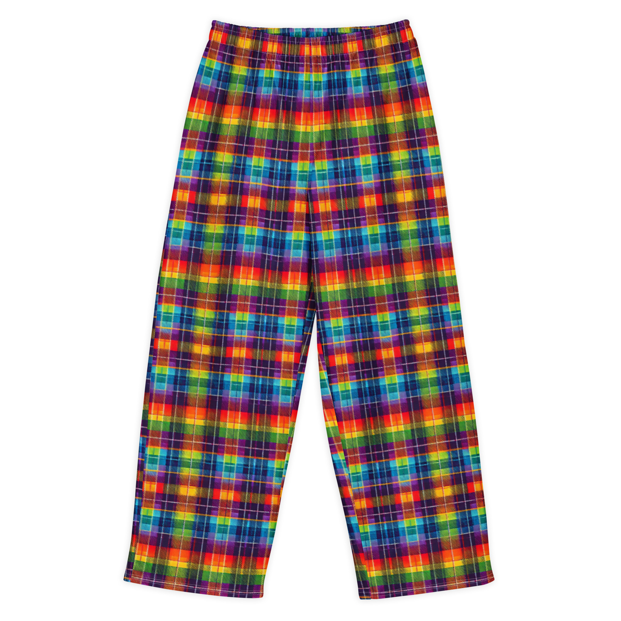 Regenbogen Tartan Explosion Baumwollhose – Hosen – SHiiRTS Regenbogen Tartan Explosion Baumwollhose – Hosen – SHiiRTS