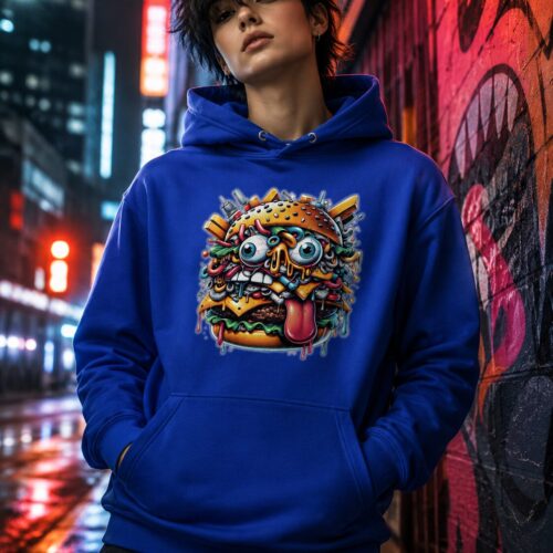 Verrückter Monster Burger Unisex-Kapuzenpullover – Hoodies – SHiiRTS