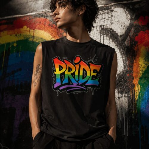 Pride Graffiti Statement Muskelshirt – Tank Tops – SHiiRTS