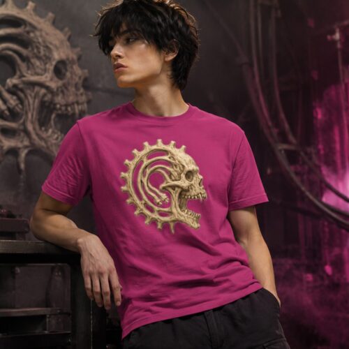 Mechanischer Knochenschädel Unisex-T-Shirt – T-Shirts – SHiiRTS