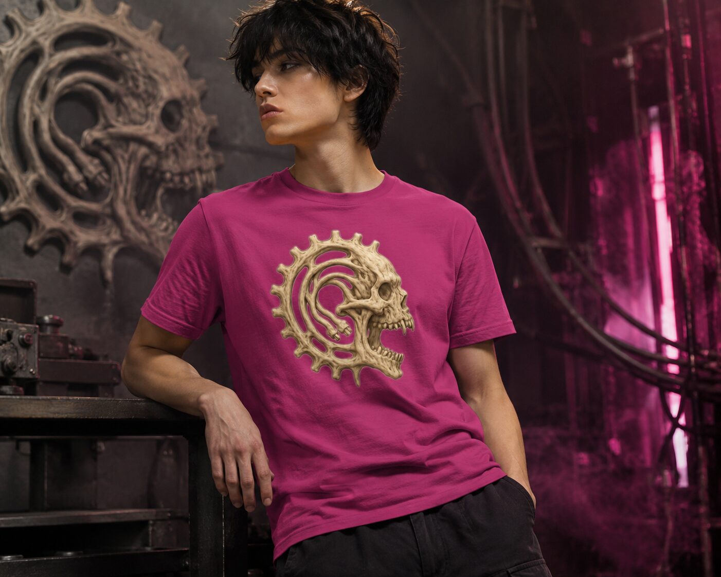 Mechanischer Knochenschädel Unisex-T-Shirt – T-Shirts – SHiiRTS Mechanischer Knochenschädel Unisex-T-Shirt – T-Shirts – SHiiRTS