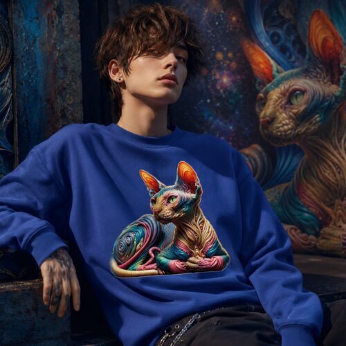 Psychedelische Sphinxkatze Unisex-Premium-Pullover – Pullover – SHiiRTS