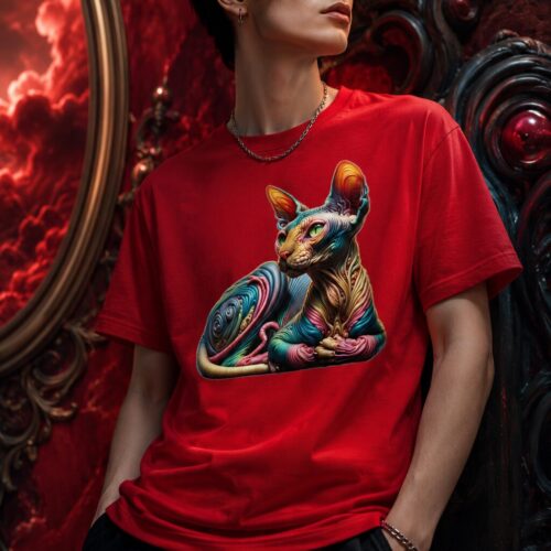 Psychedelische Sphinxkatze Unisex-T-Shirt – T-Shirts – SHiiRTS