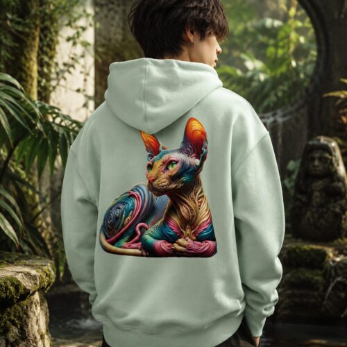 Psychedelische Sphinxkatze Premium-Zip-Hoodie – Zip-Hoodies – SHiiRTS