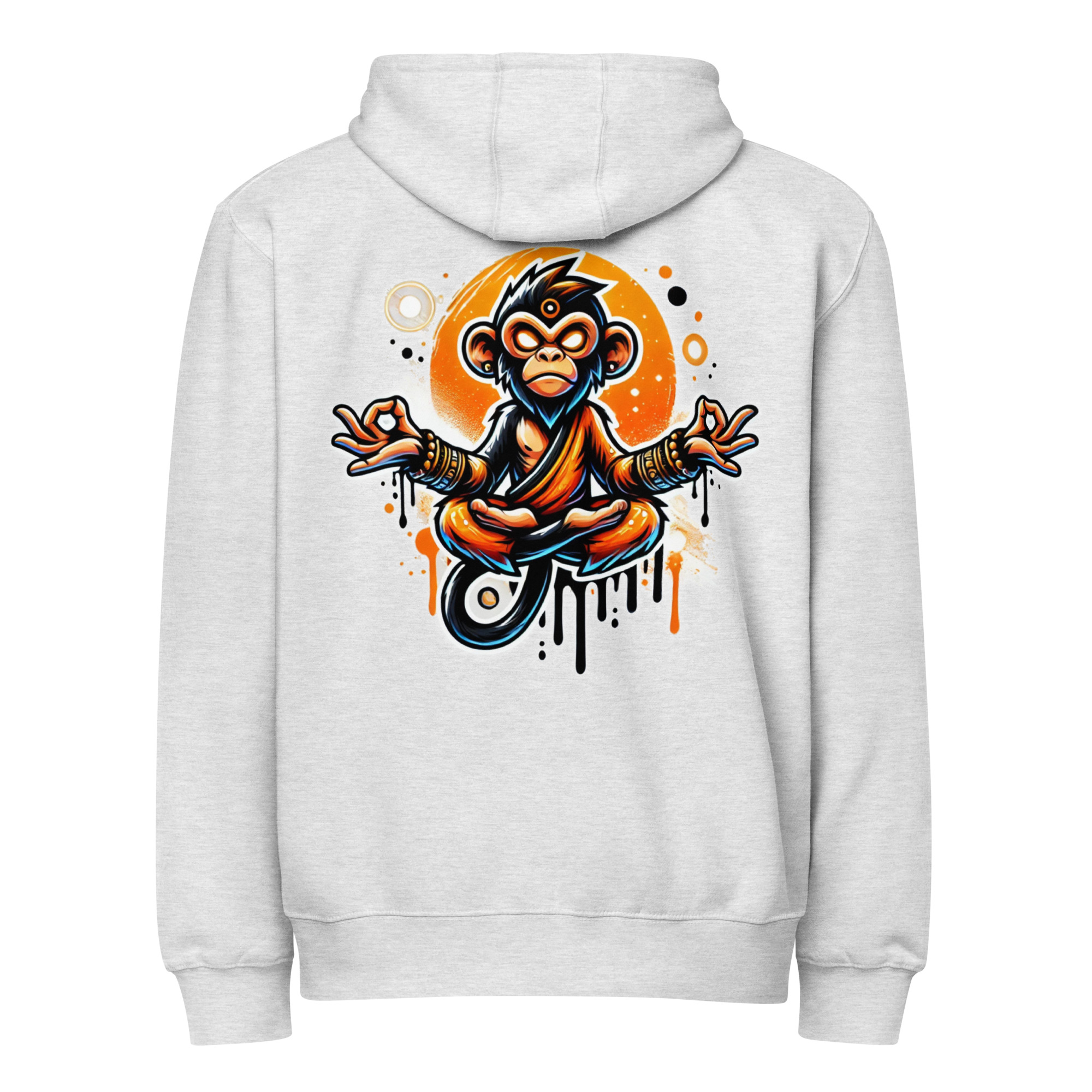 Meditierender Zen Affe Premium-Zip-Hoodie – Zip-Hoodies – SHiiRTS Meditierender Zen Affe Premium-Zip-Hoodie – Zip-Hoodies – SHiiRTS