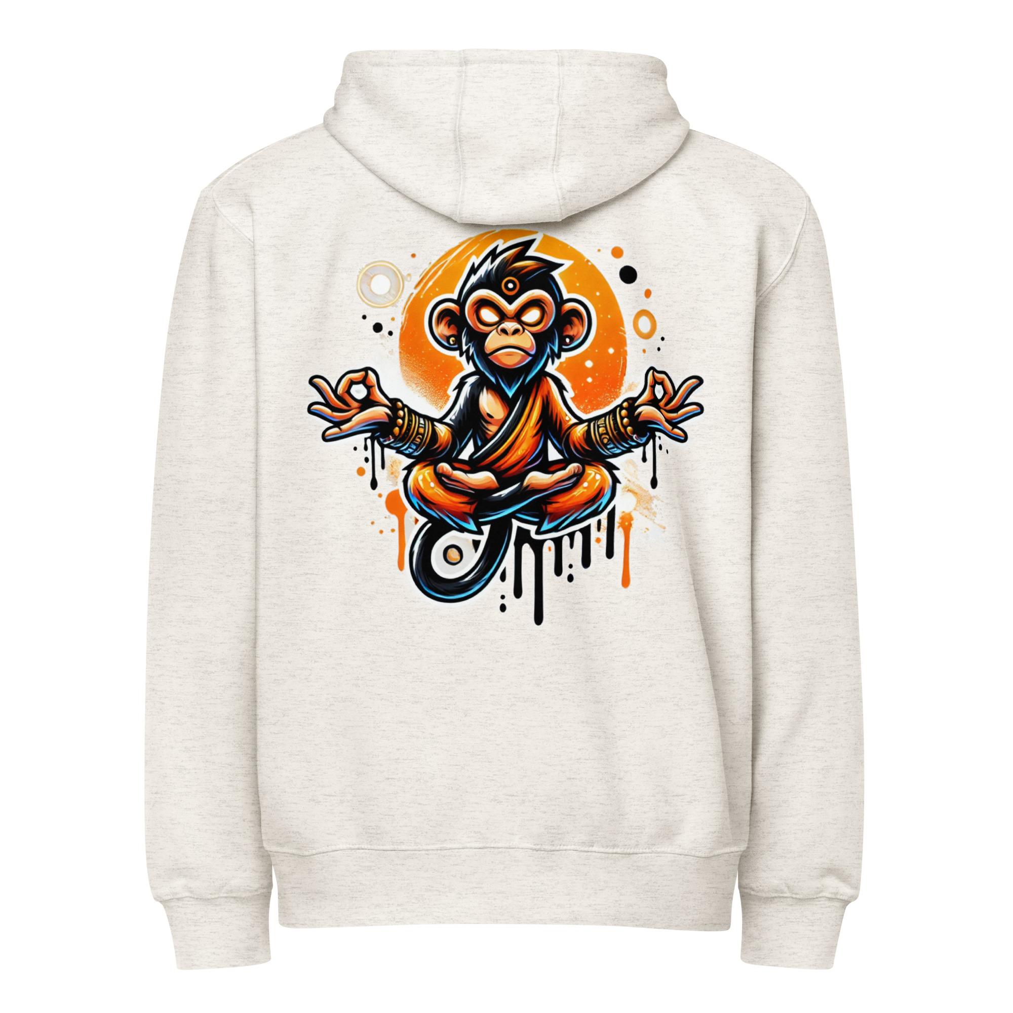 Meditierender Zen Affe Premium-Zip-Hoodie – Zip-Hoodies – SHiiRTS Meditierender Zen Affe Premium-Zip-Hoodie – Zip-Hoodies – SHiiRTS