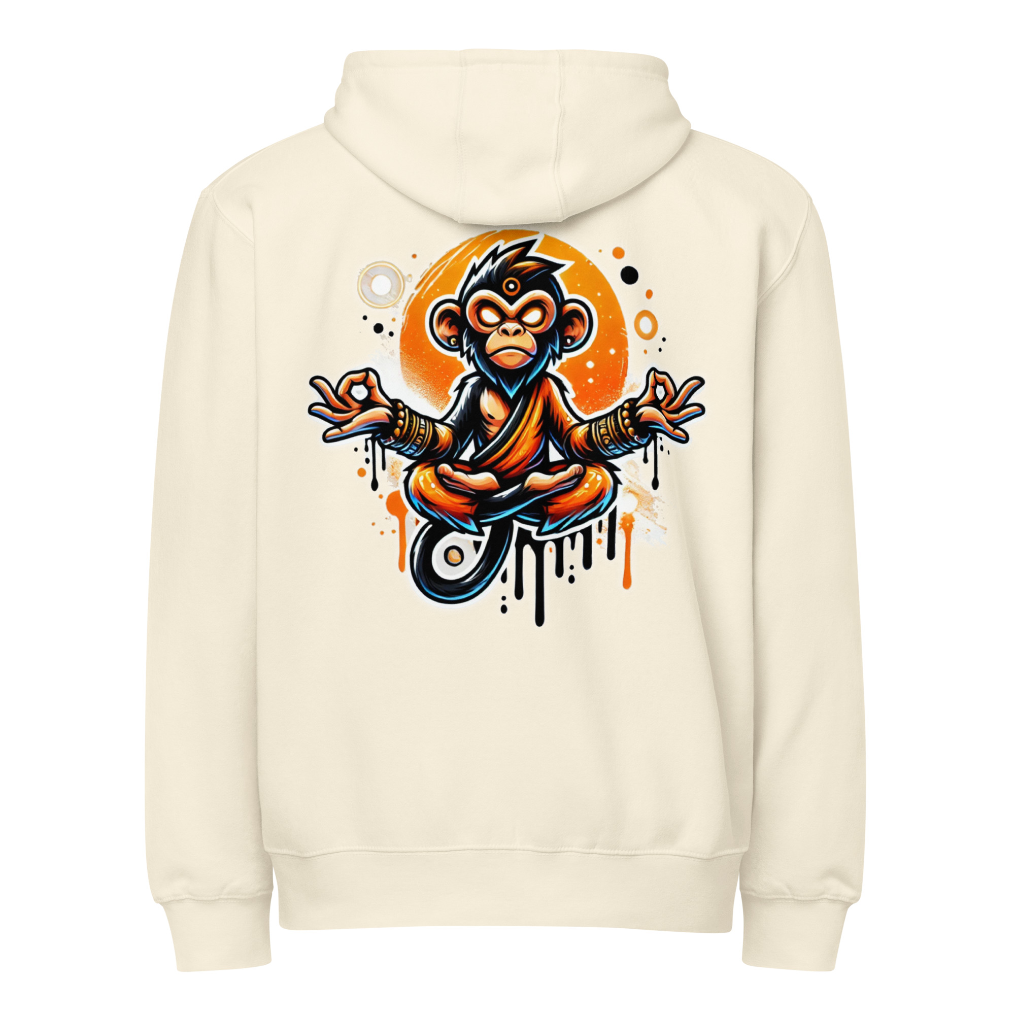 Meditierender Zen Affe Premium-Zip-Hoodie – Zip-Hoodies – SHiiRTS Meditierender Zen Affe Premium-Zip-Hoodie – Zip-Hoodies – SHiiRTS