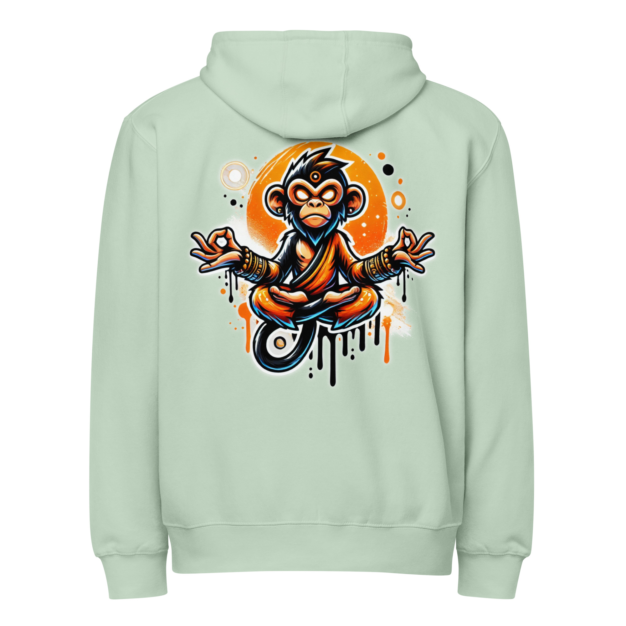 Meditierender Zen Affe Premium-Zip-Hoodie – Zip-Hoodies – SHiiRTS Meditierender Zen Affe Premium-Zip-Hoodie – Zip-Hoodies – SHiiRTS