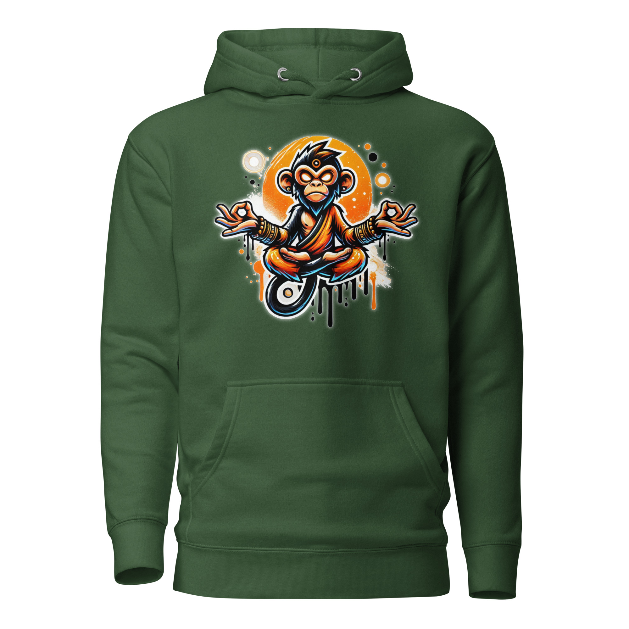 Meditierender Zen Affe Unisex-Kapuzenpullover – Hoodies – SHiiRTS Meditierender Zen Affe Unisex-Kapuzenpullover – Hoodies – SHiiRTS