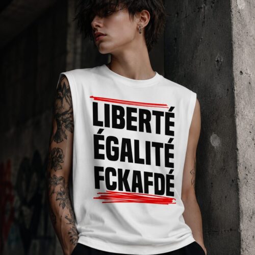 Freiheit Gleichheit FCKAFD Muskelshirt – Tank Tops – SHiiRTS