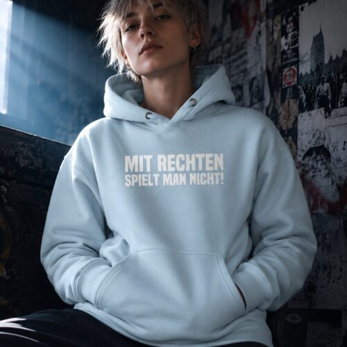 Mit Rechten Spielt Man Nicht Unisex-Kapuzenpullover – Hoodies – SHiiRTS
