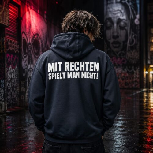 Mit Rechten Spielt Man Nicht Premium-Zip-Hoodie – Zip-Hoodies – SHiiRTS
