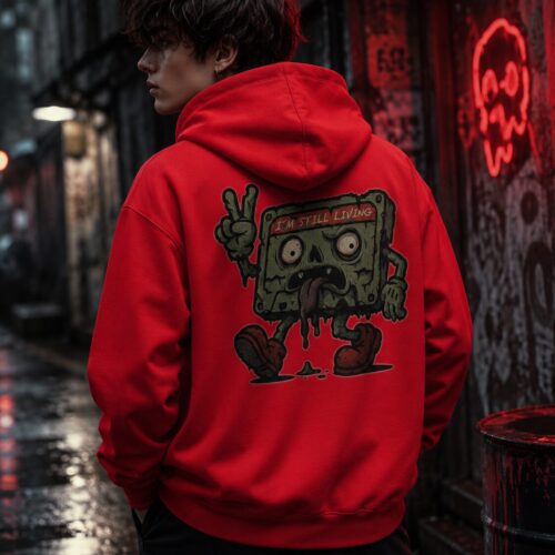 Zombie Kassette Kult Premium-Zip-Hoodie – Zip-Hoodies – SHiiRTS